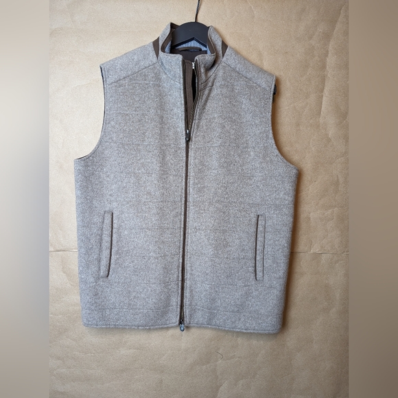NWOT Peter Millar Mushroom Flex-Fleece Wool Vest - Picture 3 of 12
